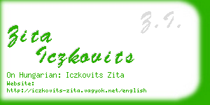 zita iczkovits business card